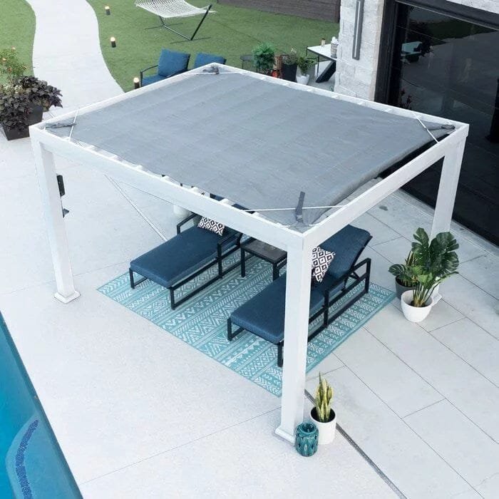 windham 12 ft. w x 10 ft. d steel pergola with canopy