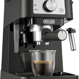 de’longhi – stilosa 15 bar pump espresso machine – black and stainless de’longhi – stilosa 15 bar pump espresso machine – black and stainless
