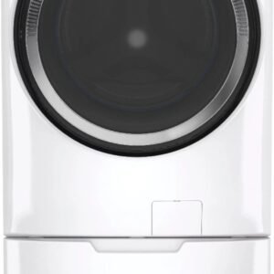 ge – 4.8 cuft high efficiency stackable smart front load washer w/ultrafresh vent system & microban antimicrobial technology – white on white