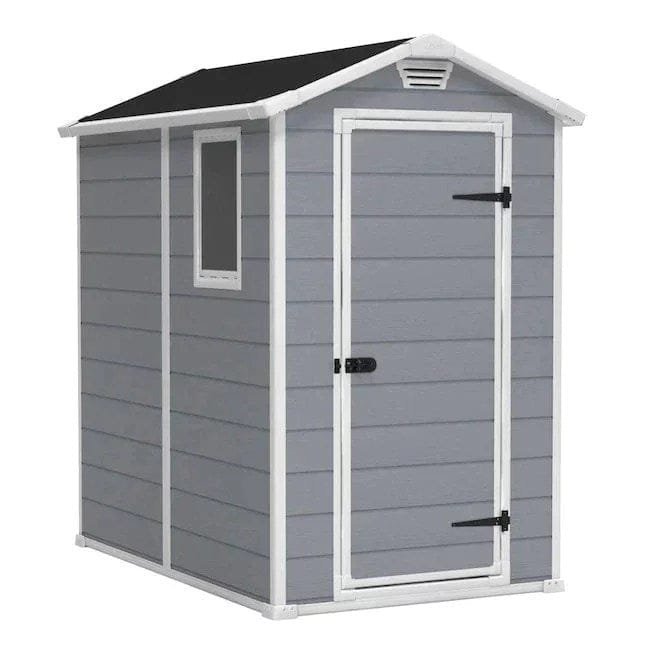 storage shed: manor 6x8dd indoor storage shed, brown