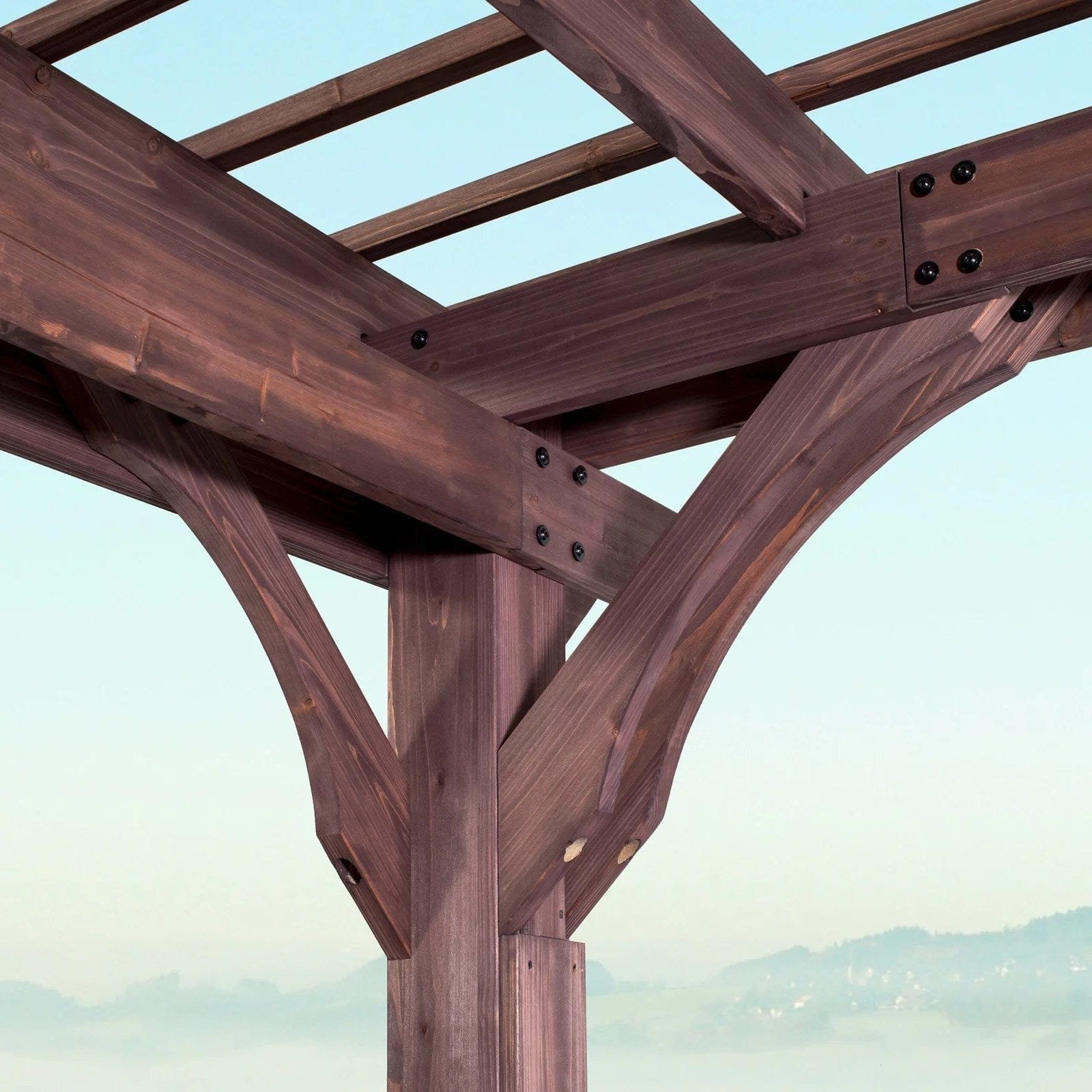 14×10 somerville pergola – walnut stain 14×10 somerville pergola – walnut stain