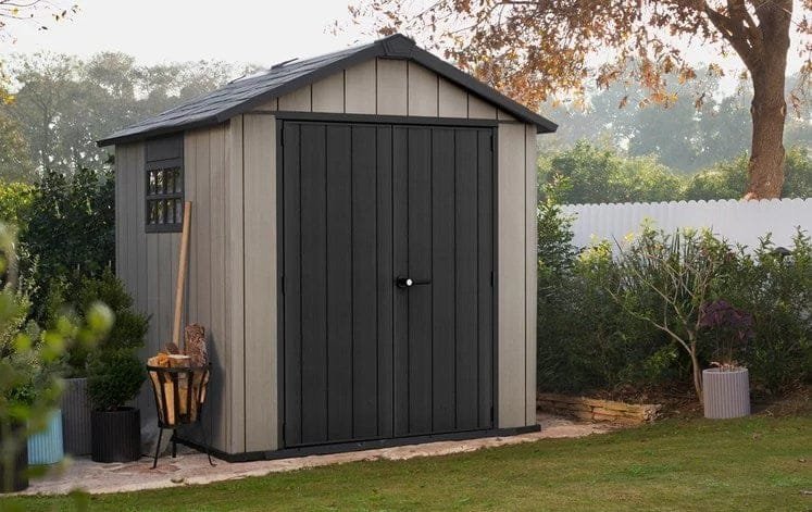 keter oakland 7.5×7 storage shed grey keter oakland 7.5×7 storage shed grey
