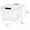 iris usa 40 qt plastic storage box with lid and latches 6 pack bpa free, see through organizing solution, durable nestable stackable containers, secure pull handle clear iris usa 40 qt plastic storage box with lid and latches 6 pack bpa free, see through organizing solution, durable nestable stackable containers, secure pull handle clear