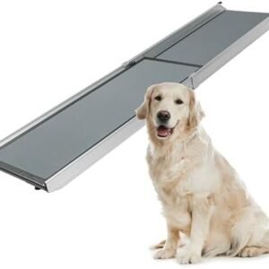 petsafe happy ride compact telescoping dog ramp portable pet ramp for cars, trucks & suvs with adjustable sizing non slip design lightweight pet mobility assistance extra long
