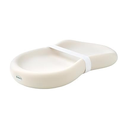 keekaroo peanut changer baby vanilla – the original easy to clean changing pad and the only shell over foam, fully water repellant, wipeable diaper pad, wipe clean changing pad