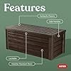 keter westwood 150 gallon deck box organizer, doubles as 2 person bench seat, brown – large resin outdoor storage and seating with lockable lid for garden, pool, and patio keter westwood 150 gallon deck box organizer, doubles as 2 person bench seat, brown – large resin outdoor storage and seating with lockable lid for garden, pool, and patio