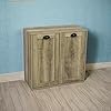 Home household essentials laundry sorter cabinet, oak finish