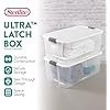 sterilite 4 pack ultra latching box, storage bins with lids, clear plastic, 116 quart heavy duty organizing containers for closet, bathroom, and office sterilite 4 pack ultra latching box, storage bins with lids, clear plastic, 116 quart heavy duty organizing containers for closet, bathroom, and office