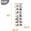 spaceaid 7 tier rotating shoe rack tower, spinning shoe display lazy susan, revolving 360 shoe rack storage round carousel, vertical handbag rotate shoes closet organization (7 tier white) spaceaid 7 tier rotating shoe rack tower, spinning shoe display lazy susan, revolving 360 shoe rack storage round carousel, vertical handbag rotate shoes closet organization (7 tier white)