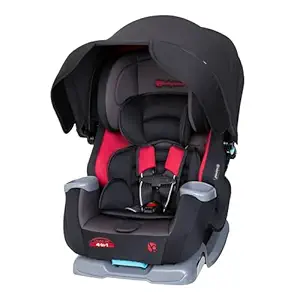 baby trend cover me™ 4 in 1 convertible car seat, scooter – built in canopy, 4 stage growth system, plush comfort padding, multi position recline