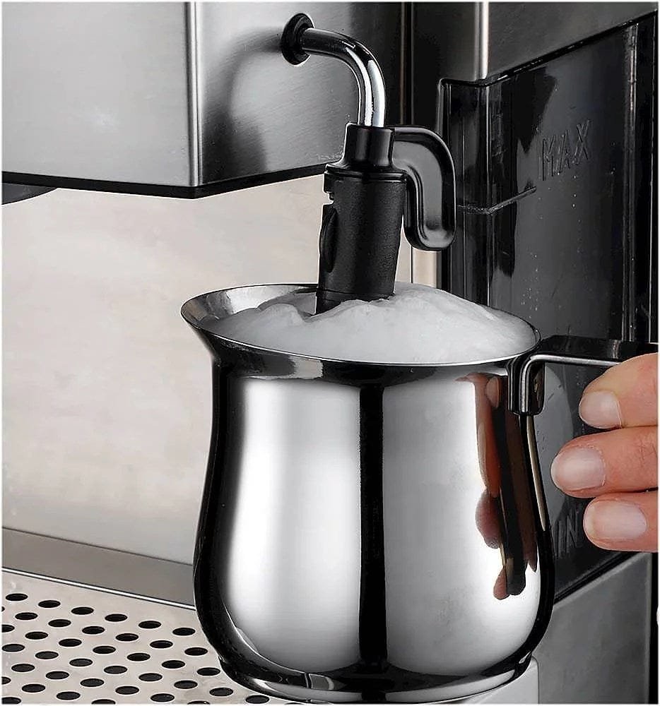 de’longhi – espresso machine with 15 bars of pressure, milk frother and removable water tank – stainless steel de’longhi – espresso machine with 15 bars of pressure, milk frother and removable water tank – stainless steel