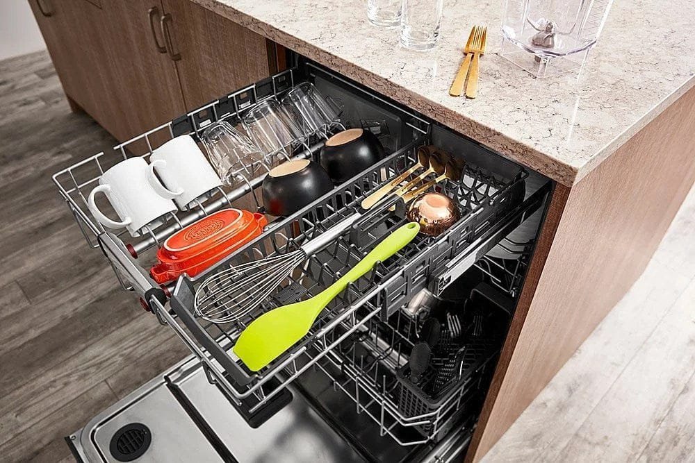 kitchenaid – top control built in dishwasher with stainless steel tub, freeflex third rack, 44dba – black stainless steel kitchenaid – top control built in dishwasher with stainless steel tub, freeflex third rack, 44dba – black stainless steel