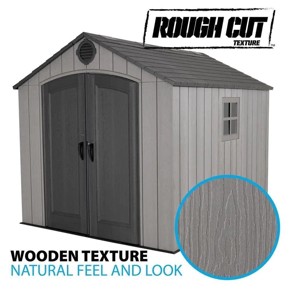 lifetime 8 ft x 10 ft outdoor storage shed 60371 lifetime 8 ft x 10 ft outdoor storage shed 60371