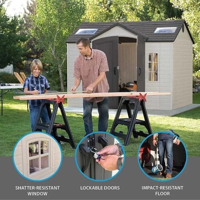 side 10 ft. w x 8 ft. d plastic storage shed side 10 ft. w x 8 ft. d plastic storage shed