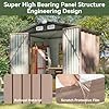 aoxun 6.2x4 ft shed outdoor storage shed with lockable doors & slooping roof metal garden tool shed for backyard, patio, poolside (brown) aoxun 6.2x4 ft shed outdoor storage shed with lockable doors & slooping roof metal garden tool shed for backyard, patio, poolside (brown)