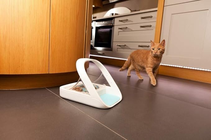 sure petcare sureflap surefeed microchip pet feeder selective automatic pet feeder makes meal times stress free, suitable for both wet and dry food mpf001 sure petcare sureflap surefeed microchip pet feeder selective automatic pet feeder makes meal times stress free, suitable for both wet and dry food mpf001