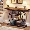 tribesigns 41.3" console table, industrial 4 tier sofa table entryway table with circle base, narrow wood accent tables with storage shelves for living room, hallway, foyer, rustic brown tribesigns 41.3" console table, industrial 4 tier sofa table entryway table with circle base, narrow wood accent tables with storage shelves for living room, hallway, foyer, rustic brown