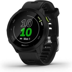 garmin forerunner 55, gps running watch with daily suggested workouts, up to 2 weeks of battery life, black 010 02562 00