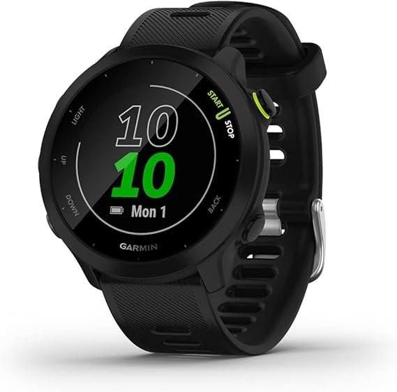 garmin forerunner 55, gps running watch with daily suggested workouts, up to 2 weeks of battery life, black 010 02562 00 garmin forerunner 55, gps running watch with daily suggested workouts, up to 2 weeks of battery life, black 010 02562 00