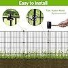 10 panels no dig decorative outdoor garden fence with gate for yard, 32 in(h) x 23.6 ft(l) animal barrier fencing rustproof metal wire panel border for dog, rabbits, and patio temporary ground stakes 10 panels no dig decorative outdoor garden fence with gate for yard, 32 in(h) x 23.6 ft(l) animal barrier fencing rustproof metal wire panel border for dog, rabbits, and patio temporary ground stakes