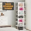 spaceaid 7 tier rotating shoe rack tower, spinning shoe display lazy susan, revolving 360 shoe rack storage round carousel, vertical handbag rotate shoes closet organization (7 tier white) spaceaid 7 tier rotating shoe rack tower, spinning shoe display lazy susan, revolving 360 shoe rack storage round carousel, vertical handbag rotate shoes closet organization (7 tier white)