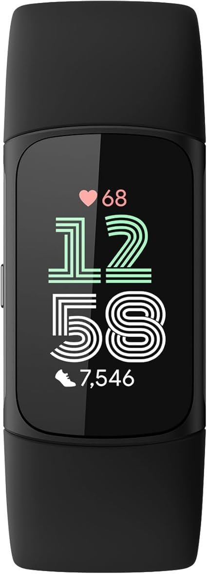 fitbit charge 6 fitness tracker with google apps, heart rate on exercise equipment, 6 months premium membership included, gps, health tools and more, obsidian/black, one size (s & l bands included) fitbit charge 6 fitness tracker with google apps, heart rate on exercise equipment, 6 months premium membership included, gps, health tools and more, obsidian/black, one size (s & l bands included)