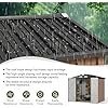 aoxun 6.2x4 ft shed outdoor storage shed with lockable doors & slooping roof metal garden tool shed for backyard, patio, poolside (brown) aoxun 6.2x4 ft shed outdoor storage shed with lockable doors & slooping roof metal garden tool shed for backyard, patio, poolside (brown)