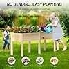 mixc 72”l x 23”w raised garden bed outdoors with legs, elevated reinforced wooden large planter box for backyard, patio, balcony w/divider panel, 6 legs, 300lb capacity mixc 72”l x 23”w raised garden bed outdoors with legs, elevated reinforced wooden large planter box for backyard, patio, balcony w/divider panel, 6 legs, 300lb capacity