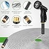 garden hose metal 200ft, stainless steel heavy duty water hose with 10 function nozzle, no kink, tough & flexible, sturdy and lightweight, rust proof for yard, outdoor, rv garden hose metal 200ft, stainless steel heavy duty water hose with 10 function nozzle, no kink, tough & flexible, sturdy and lightweight, rust proof for yard, outdoor, rv