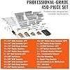 vevor mechanics tool set and socket set, 1/4" 3/8" 1/2" drive deep and standard sockets, 450 pcs sae and metric mechanic tool kit with bits, combination wrench, hex wrenches, accessories, storage case vevor mechanics tool set and socket set, 1/4" 3/8" 1/2" drive deep and standard sockets, 450 pcs sae and metric mechanic tool kit with bits, combination wrench, hex wrenches, accessories, storage case