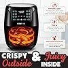 gourmia air fryer 6 qt large capacity, fryforce 360º, digital display with 12 presets, roast, bake, broil, dehydrate, dishwasher safe accessories, black gourmia air fryer 6 qt large capacity, fryforce 360º, digital display with 12 presets, roast, bake, broil, dehydrate, dishwasher safe accessories, black