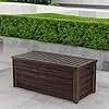 keter westwood 150 gallon deck box organizer, doubles as 2 person bench seat, brown – large resin outdoor storage and seating with lockable lid for garden, pool, and patio keter westwood 150 gallon deck box organizer, doubles as 2 person bench seat, brown – large resin outdoor storage and seating with lockable lid for garden, pool, and patio