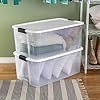 sterilite 4 pack ultra latching box, storage bins with lids, clear plastic, 116 quart heavy duty organizing containers for closet, bathroom, and office sterilite 4 pack ultra latching box, storage bins with lids, clear plastic, 116 quart heavy duty organizing containers for closet, bathroom, and office