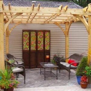 breeze 10′ x 10′ cedar wood pergola – outdoor living today