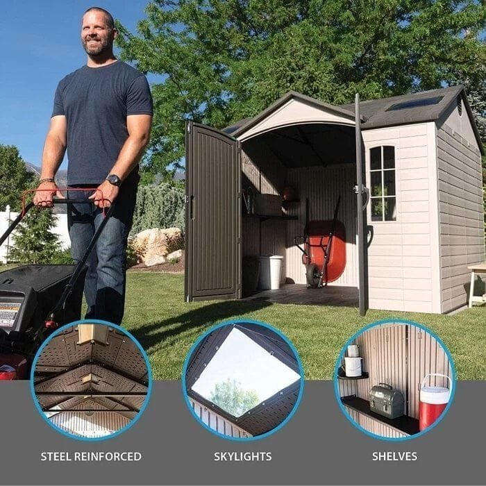 side 10 ft. w x 8 ft. d plastic storage shed side 10 ft. w x 8 ft. d plastic storage shed
