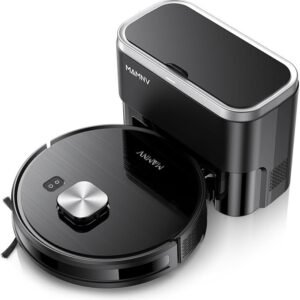 mamnv robot vacuum and mop, 11500 pa suction, 3 in 1 robotic vacuum with smart lidar navigation, 90 day self emptying,160 min runtime,app/alexa/voice control, ideal for pet hair, carpet & hard floor