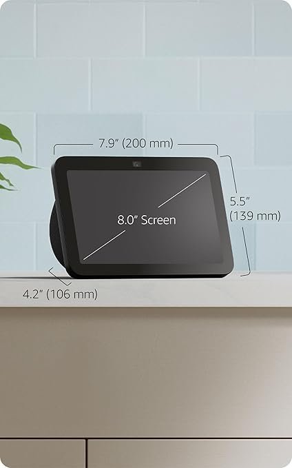 amazon echo show 8, with spatial audio, smart home hub, ideal for open living spaces, designed for alexa+, glacier white amazon echo show 8, with spatial audio, smart home hub, ideal for open living spaces, designed for alexa+, glacier white