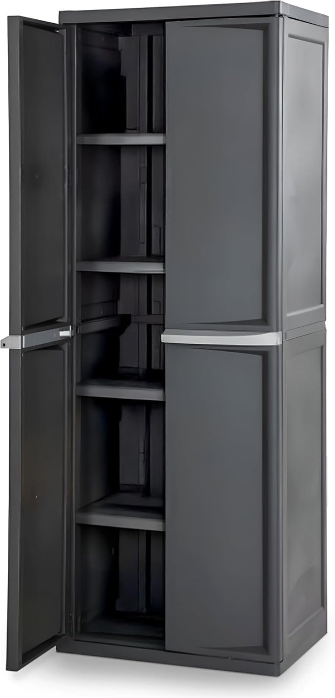 sterilite 4 shelf cabinet, heavy duty and easy to assemble plastic storage unit, organize bins in the garage, basement, attic, mudroom, gray, 1 pack sterilite 4 shelf cabinet, heavy duty and easy to assemble plastic storage unit, organize bins in the garage, basement, attic, mudroom, gray, 1 pack