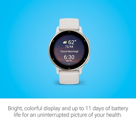 garmin vívoactive 5, health and fitness gps smartwatch, amoled display, up to 11 days of battery, ivory garmin vívoactive 5, health and fitness gps smartwatch, amoled display, up to 11 days of battery, ivory