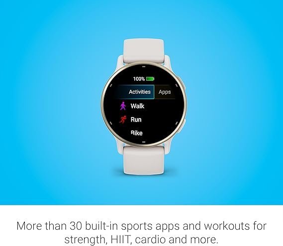 garmin vívoactive 5, health and fitness gps smartwatch, amoled display, up to 11 days of battery, ivory garmin vívoactive 5, health and fitness gps smartwatch, amoled display, up to 11 days of battery, ivory