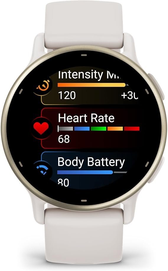 garmin vívoactive 5, health and fitness gps smartwatch, amoled display, up to 11 days of battery, ivory garmin vívoactive 5, health and fitness gps smartwatch, amoled display, up to 11 days of battery, ivory