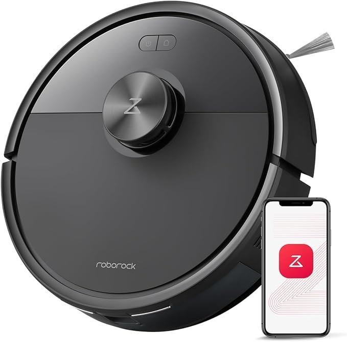 roborock q7 m5 robot vacuum and mop combo, 10,000pa hyperforce suction, robotic vacuum cleaner, dual anti tangle system, app controlled mopping, lidar navigation, for pet hair and carpet, black roborock q7 m5 robot vacuum and mop combo, 10,000pa hyperforce suction, robotic vacuum cleaner, dual anti tangle system, app controlled mopping, lidar navigation, for pet hair and carpet, black