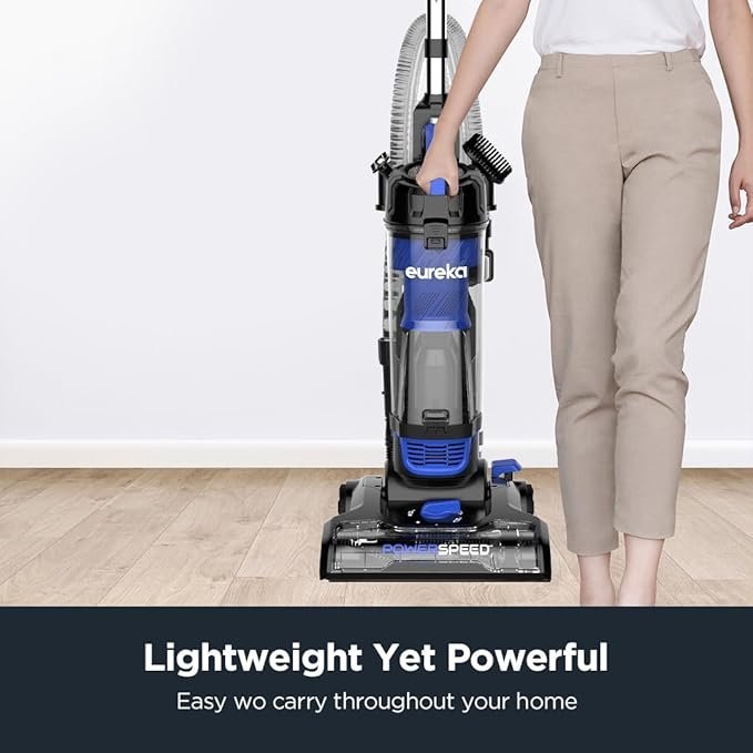 eureka lightweight powerful upright vacuum cleaner for carpet and hard floor, powerspeed, new model,blue,black/new model eureka lightweight powerful upright vacuum cleaner for carpet and hard floor, powerspeed, new model,blue,black/new model