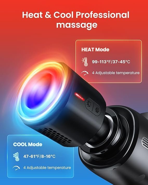 renpho active thermacool massage gun deep tissue with heat and cold, mothers day gifts, fsa eligible, back massager for muscle relief, hsa, percussion body masajeador for men women athletes, portable renpho active thermacool massage gun deep tissue with heat and cold, mothers day gifts, fsa eligible, back massager for muscle relief, hsa, percussion body masajeador for men women athletes, portable