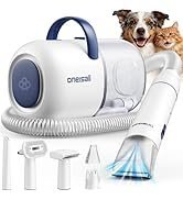 oneisall dog vacuum & dryer for shedding grooming, 8 in 1 dog grooming kit with metal blade pet clippers, adjustable speed and temperature control blower oneisall dog vacuum & dryer for shedding grooming, 8 in 1 dog grooming kit with metal blade pet clippers, adjustable speed and temperature control blower