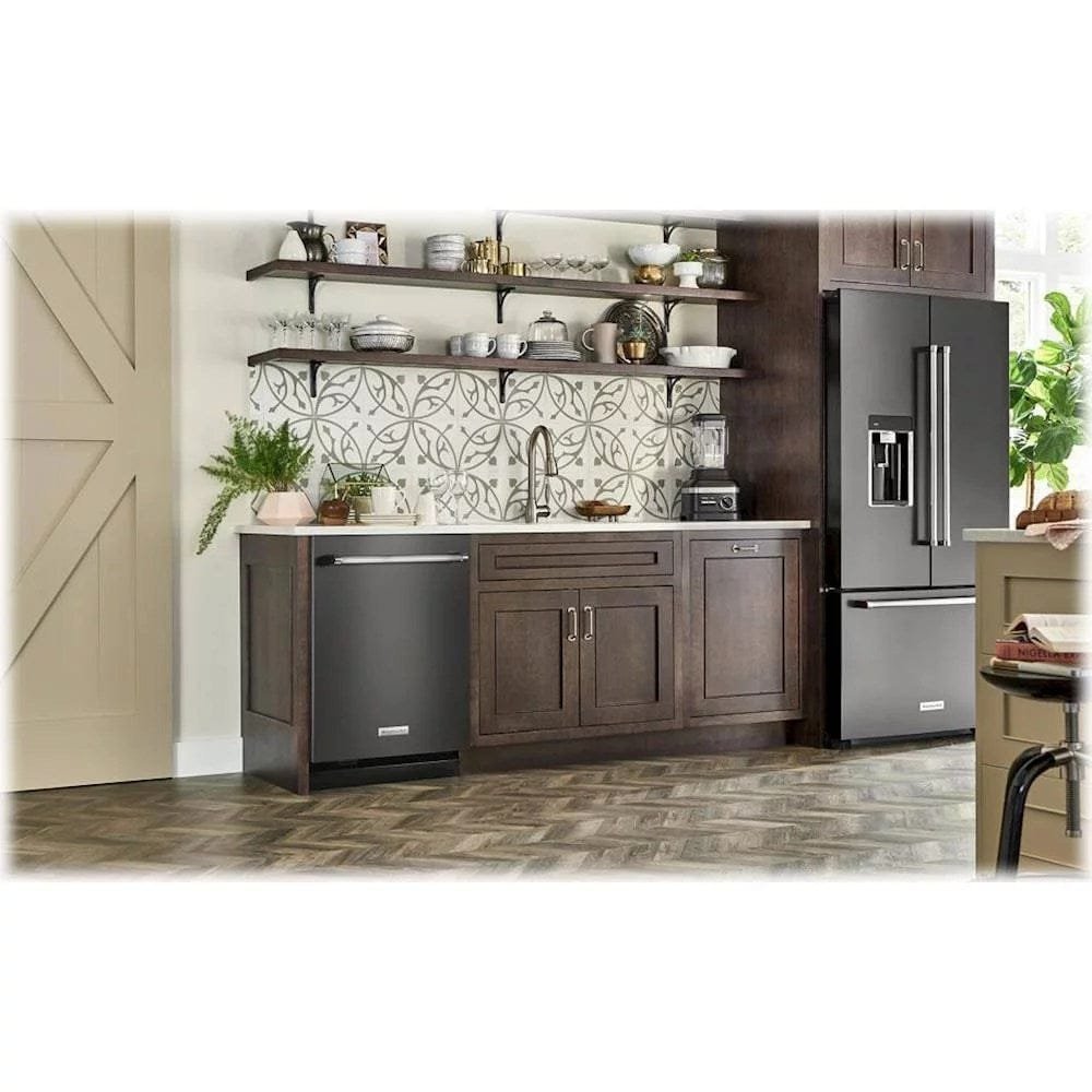 kitchenaid – top control built in dishwasher with stainless steel tub, freeflex third rack, 44dba – black stainless steel kitchenaid – top control built in dishwasher with stainless steel tub, freeflex third rack, 44dba – black stainless steel