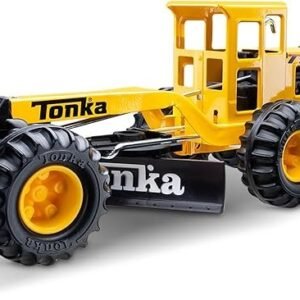 tonka steel classics road grader made with steel & sturdy plastic, yellow toy construction truck, boys and girls, kids, toddlers, ages 3+
