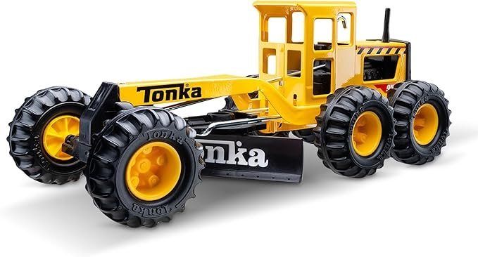 tonka steel classics road grader made with steel & sturdy plastic, yellow toy construction truck, boys and girls, kids, toddlers, ages 3+ tonka steel classics road grader made with steel & sturdy plastic, yellow toy construction truck, boys and girls, kids, toddlers, ages 3+