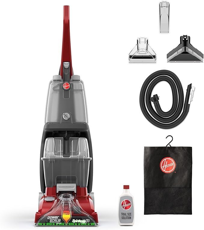 hoover powerscrub deluxe carpet cleaner machine for carpet and upholstery, deep cleaning carpet shampooer machine with multi purpose tools, pair with hoover carpet cleaner solution hoover powerscrub deluxe carpet cleaner machine for carpet and upholstery, deep cleaning carpet shampooer machine with multi purpose tools, pair with hoover carpet cleaner solution