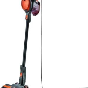 shark rocket ultra light corded bagless vacuum for carpet and hard floor cleaning with swivel steering (hv301), gray/orange